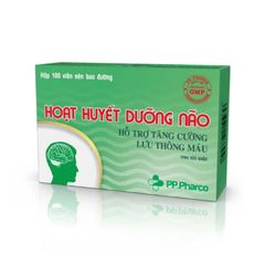 Hoạt huyết dưỡng não PP.Pharco - Hỗ trợ tăng cường lưu thông máu (Hộp 4 vỉ x 25 viên nén bao đường)