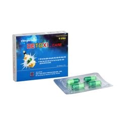 Viên giải rượu Detoxi-Care - Giúp hạn chế một số tác hại do ngộ độc rượu (Hộp 4 viên)