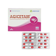 Agicetam 400mg - Điều trị triệu chứng chóng mặt, nghiện rượu, bệnh thiếu máu hồng cầu liềm (Hộp 10 vỉ x 10 viên nang)