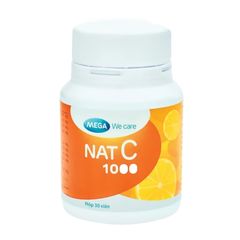 Nat C 1000  - Tăng cường sức đề kháng, giảm nguy cơ cảm lạnh, cảm cúm (Hộp 30 viên)