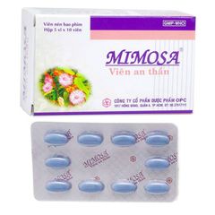 Mimosa viên an thần - Hỗ trợ mất ngủ, suy nhược thần kinh (Hộp 5 vỉ x 10 viên)