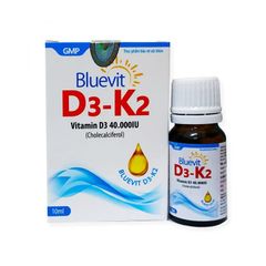 Thực phẩm bảo vệ sức khỏe Bluevit D3-K2 - Giúp xương và răng chắc khỏe (Hộp 1 chai 10ml)