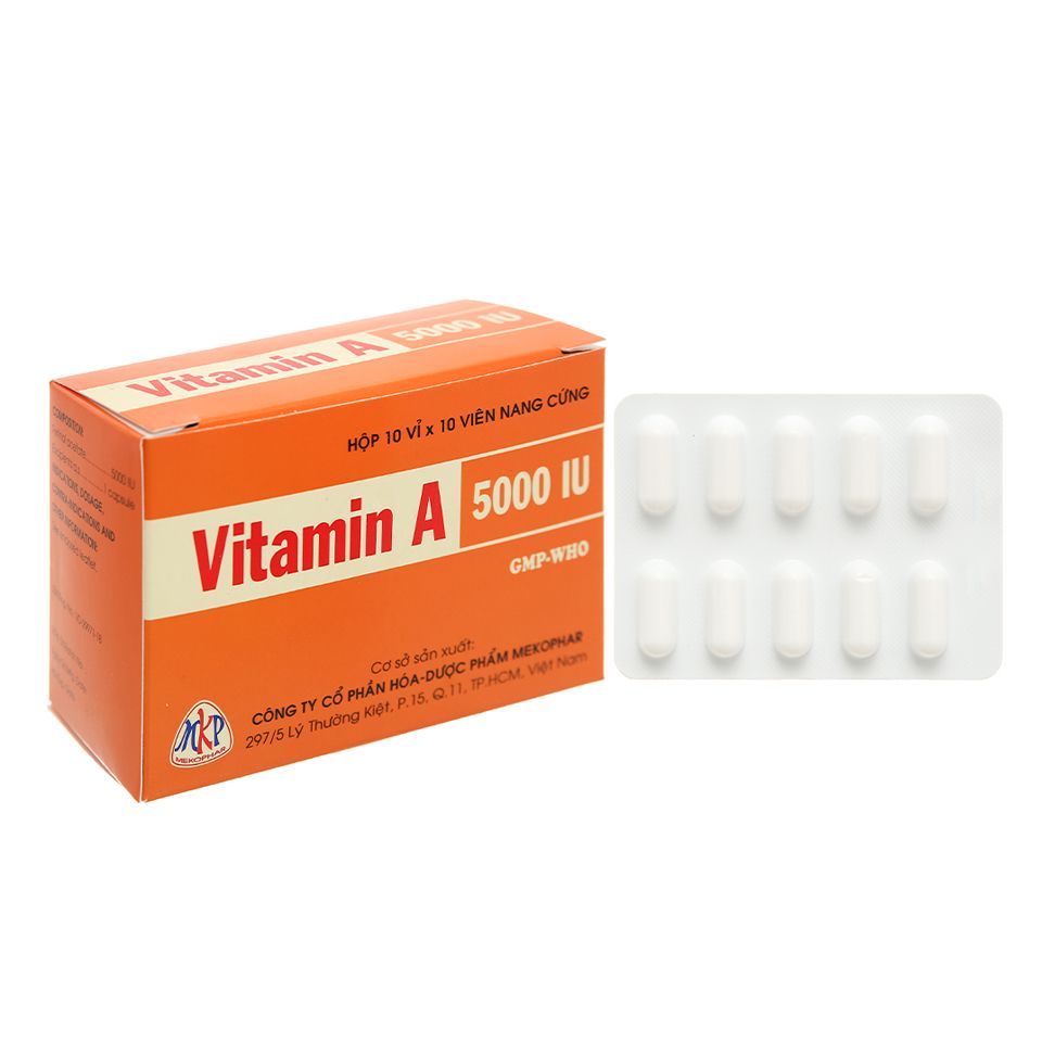 Vitamin A 5000IU - Điều trị thiếu Vitamin A (Hộp 10 vỉ x 10 viên) – Nhà ...