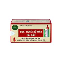 Hoạt Huyết Bổ Máu Đại Bắc - Hỗ trợ tăng tuần hoàn máu não, cải thiện triệu chứng mất ngủ, suy giảm trí nhớ (Hộp 3 vỉ x 10 viên bao phim)