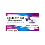 Eglidons Kid Suppositories - Viên đặt trực tràng hỗ trợ điều trị táo bón cho trẻ em (Hộp 2 vỉ x 6 viên đặt trực tràng)
