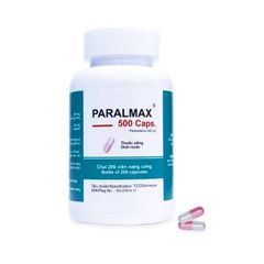 Paralmax 500 caps. - Điều trị các chứng đau và sốt từ nhẹ đến vừa (Chai 200 viên)