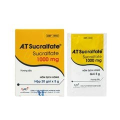 A.T Sucralfate - Điều trị loét dạ dày, tá tràng; viêm dạ dày (Hộp 20 gói x 5g)
