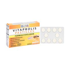 Thực phẩm bảo vệ sức khỏe Vitaprolis Pastilles - Giúp làm giảm ho, hỗ trợ làm giảm viêm đường hô hấp trên (Hộp 2 vỉ x 10 viên)