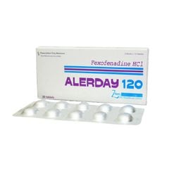 Alerday 120 - Điều trị viêm mũi dị ứng, mề đay vô căn mạn tính (Hộp 2 vỉ x 10 viên)