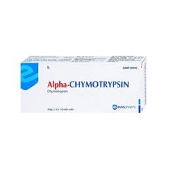 Alpha-Chymotrypsin 4200mg - Chống phù nề và kháng viêm dạng men (Hộp 2 vỉ x 10 viên)