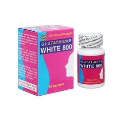 Glutathione White 800 - Hỗ trợ làm sáng da, chống oxy hoá, giảm nám (Hộp 1 lọ 60 viên)