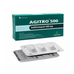 Agitro 500 - Điều trị các nhiễm khuẩn (Hộp 2 vỉ x 3 viên)