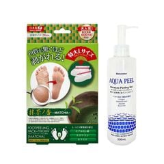 Combo AQUA PEEL 200ML + FOOT PEELING PACK - PERORIN (MATCHA) (Hộp 1 túi)