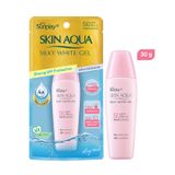 Sunplay Skin Aqua Silky White Gel - Gel chống nắng dưỡng da trắng mịn (Chai 30g)