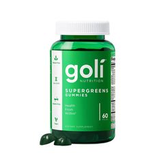 Thực phẩm bảo vệ sức khỏe Goli Nutrition SuperGreens Gummies - Hỗ trợ sức khỏe tiêu hóa, tăng cường sức khỏe cơ thể, tốt cho hệ thần kinh (Hộp 1 lọ 60 viên)