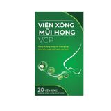 Viên xông mũi họng VCP - Dùng để xông trong trường hợp cảm cúm, ngạt mũi, ho do cảm cúm (Hộp 2 vỉ x 10 viên)