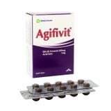 Agifivit - Phòng và điều trị bệnh thiếu máu do thiếu sắt, thiếu acid folic (Hộp 10 vỉ x 10 viên)