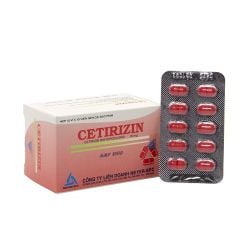 Cetirizin - Điều trị chứng viêm mũi (Hộp 10 vỉ x 10 viên)