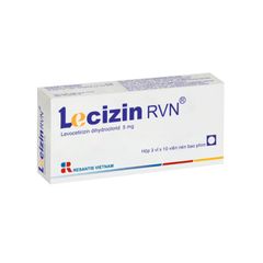 Lecizinrvn 5mg - Điều trị các triệu chứng liên quan đến viêm mũi dị ứng mãn tính và các trường hợp nổi mề đay (Hộp 3 vỉ x 10 viên)