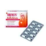 Obimin - Bổ sung vitamin, khoáng chất cho phụ nữ mang thai và cho con bú (Hộp 3 vỉ x 10 viên nén bao phim)