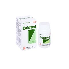 Coldfed - Điều trị các triệu chứng cảm, sốt, nhức đầu, sổ mũi, đau khớp, đau cơ (Hộp 1 lọ x 80 viên)