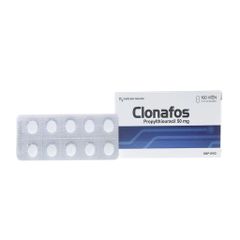 Clonafos 50mg - Điều trị tăng năng tuyến giáp (Hộp 10 vỉ x 10 viên)