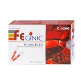 Thực phẩm bảo vệ sức khỏe FeGINIC - Bổ sung sắt hữu cơ, hỗ trợ giảm nguy cơ thiếu máu ở phụ nữ có thai, cho con bú (Hộp 4 vỉ x 5 ống 5ml)