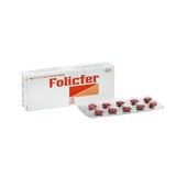 Folicfer - Phòng và điều trị bệnh thiếu máu do thiếu sắt (Hộp 3 vỉ x 10 viên)
