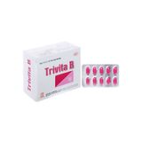 Trivita B - Điều trị đau nhức thần kinh, đau nhức gân, bắp thịt, nghiện rượu (Hộp 10 vỉ x 10 viên)