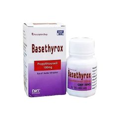 Basethyrox 100mg - Điều trị tăng năng tuyến giáp (Hộp 1 lọ x 100 viên)