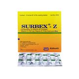 Surbex -Z - Bổ sung vitamin và khoáng chất (Hộp 10 vỉ x 10 viên nén bao phim)