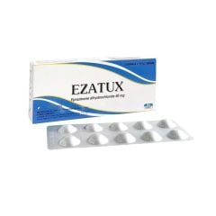 Ezatux 50mg - Làm long đờm và điều trị triệu chứng ho trong viêm phế quản cấp và mạn, viêm mũi, cảm cúm, ho cấp tính và mạn tính (Hộp 3 vỉ x 10 viên)