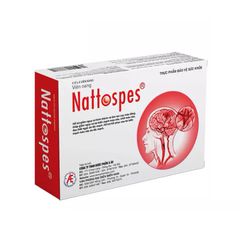 Thực phẩm bảo vệ sức khỏe Nattospes - Giảm nguy cơ hình thành và làm tan cục máu đông (Hộp 5 vỉ x 8 viên nang)