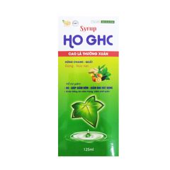 Thực phẩm bảo vệ sức khỏe Syrup Ho GHC - Giảm ho, giảm đờm, giảm đau rát họng (Hộp 1 chai 125ml)