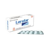 Lorafar 10mg - Điều trị viêm mũi dị ứng, ngứa và nổi mề đay (Hộp 3 vỉ x 10 viên)