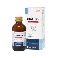 Trathiol 0.05g - Điều trị các vấn đề rối loạn đường hô hấp do tăng tiết đờm (Hộp 1 chai x 60ml)