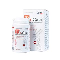 Thực phẩm bảo vệ sức khỏe Dr. Caci Ocavill - Bổ sung canxi và vitamin cho cơ thể, giúp xương và răng chắc khỏe (Hộp 1 lọ 60 viên)