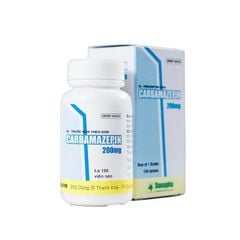 Carbamazepin 200 mg - Điều trị các loại động kinh và đau do đau dây thần kinh sinh ba (Hộp 1 lọ x 100 viên)