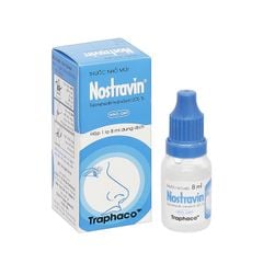 Nostravin 0.05% - Giảm triệu chứng ngạt mũi và giảm sung huyết mũi (Hộp 1 chai 8ml)