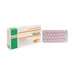 Aescin 20 mg - Chống viêm, điều trị giãn tĩnh mạch chân, trĩ (Hộp 3 vỉ x 30 viên)