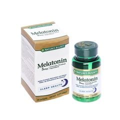 Nature’s Bounty Melatonin 5mg - Giúp điều hòa giấc ngủ, giúp ngủ sâu, giảm căng thẳng và mệt mỏi (Hộp 1 chai 60 viên)