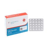 Bisoprolol 5mg Novartis - Điều trị tăng huyết áp, đau thắt ngực, suy tim (Hộp 4 vỉ x 25 viên)