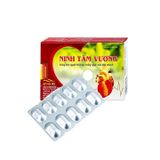 Viên uống Ninh Tâm Vương Hồng Bàng - Dùng cho người hồi hộp, trống ngực, tim đập nhanh (Hộp 3 vỉ x 10 viên)