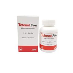 Tatanol Forte 650mg - Điều trị các cơn đau do cảm cúm, đau xương khớp (Hộp 1 lọ x 200 viên)