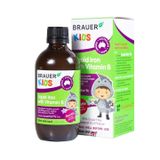 Siro Brauer Kids Liquid Iron With Vitamin B - Bổ sung sắt và vitamin B (Hộp 1 chai 200ml)