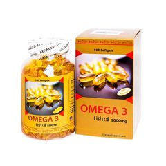 Thực phẩm bảo vệ sức khỏe Omega-3 Fish Oil 1000mg - Giúp bổ sung DHA và EPA tốt cho tim mạch (Chai 100 viên)