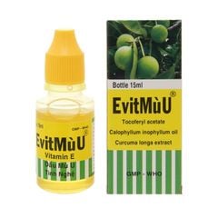 Evit Mù U - Làm sạch, chăm sóc và bảo vệ da; góp phần ngăn ngừa viêm da; góp phần thúc đẩy quá trình tái tạo tế bào da (Hộp 1 lọ 15ml)