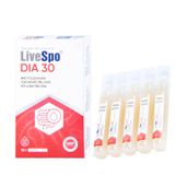 Thực phẩm bảo vệ sức khỏe LiveSpo DIA 30 - Hỗ trợ giảm các triệu chứng tiêu chảy cấp tính, hỗ trợ cân bằng hệ vi sinh đường ruột (Hộp 10 ống x 5ml)