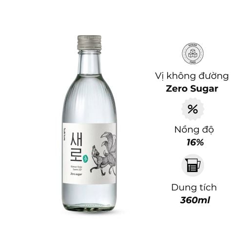 Rượu Soju Hàn Quốc Korice không đường Zero Sugar 360ml