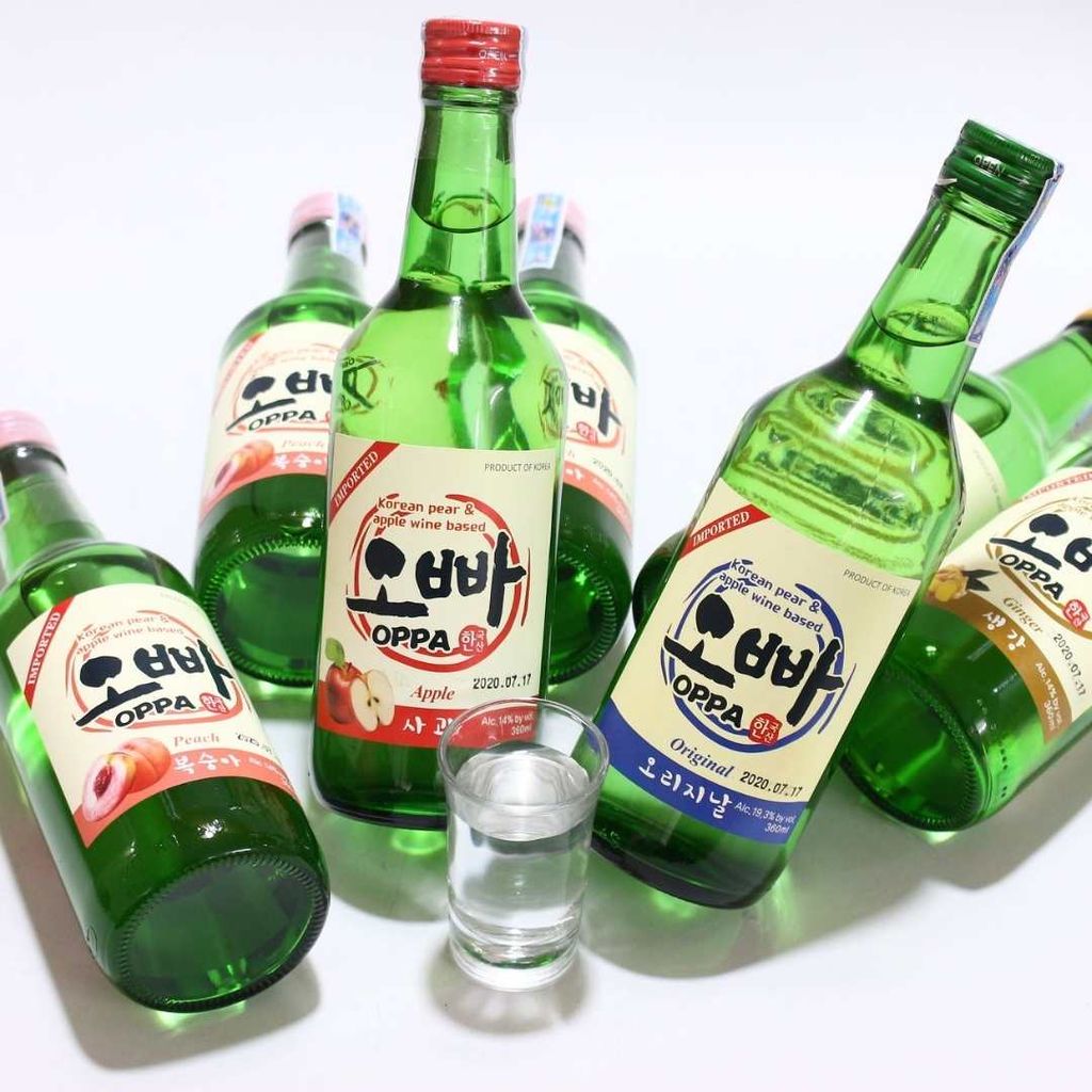  Rượu Soju Hàn Quốc Oppa vị Dưa lưới Melon 360ml 